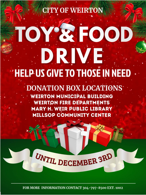 Food and Toy Drive Flyer 2021 PNG