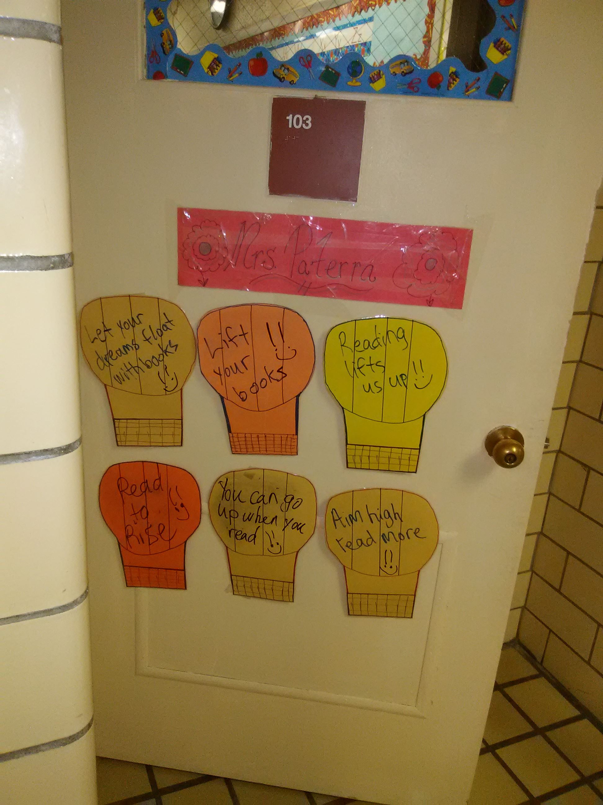 This is where all of the Pen Pal "magic" happens... It's Mrs Paterra's room at WPS