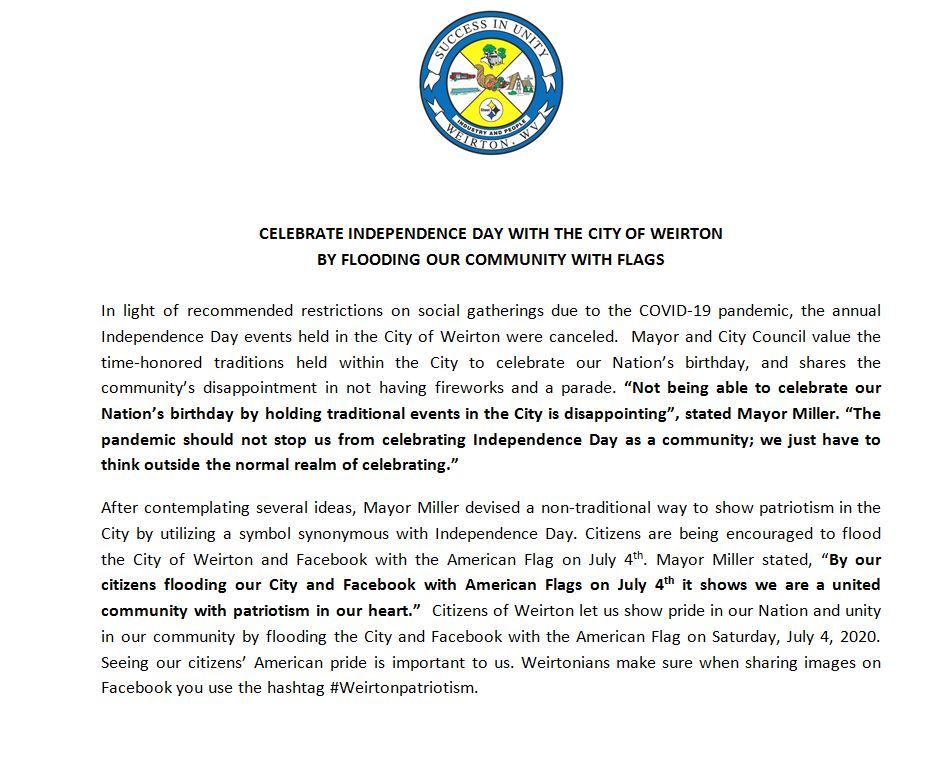 City of Weirton - Flood Community with Flags