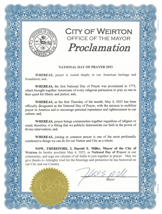 Day of Prayer Proclamation 2023
