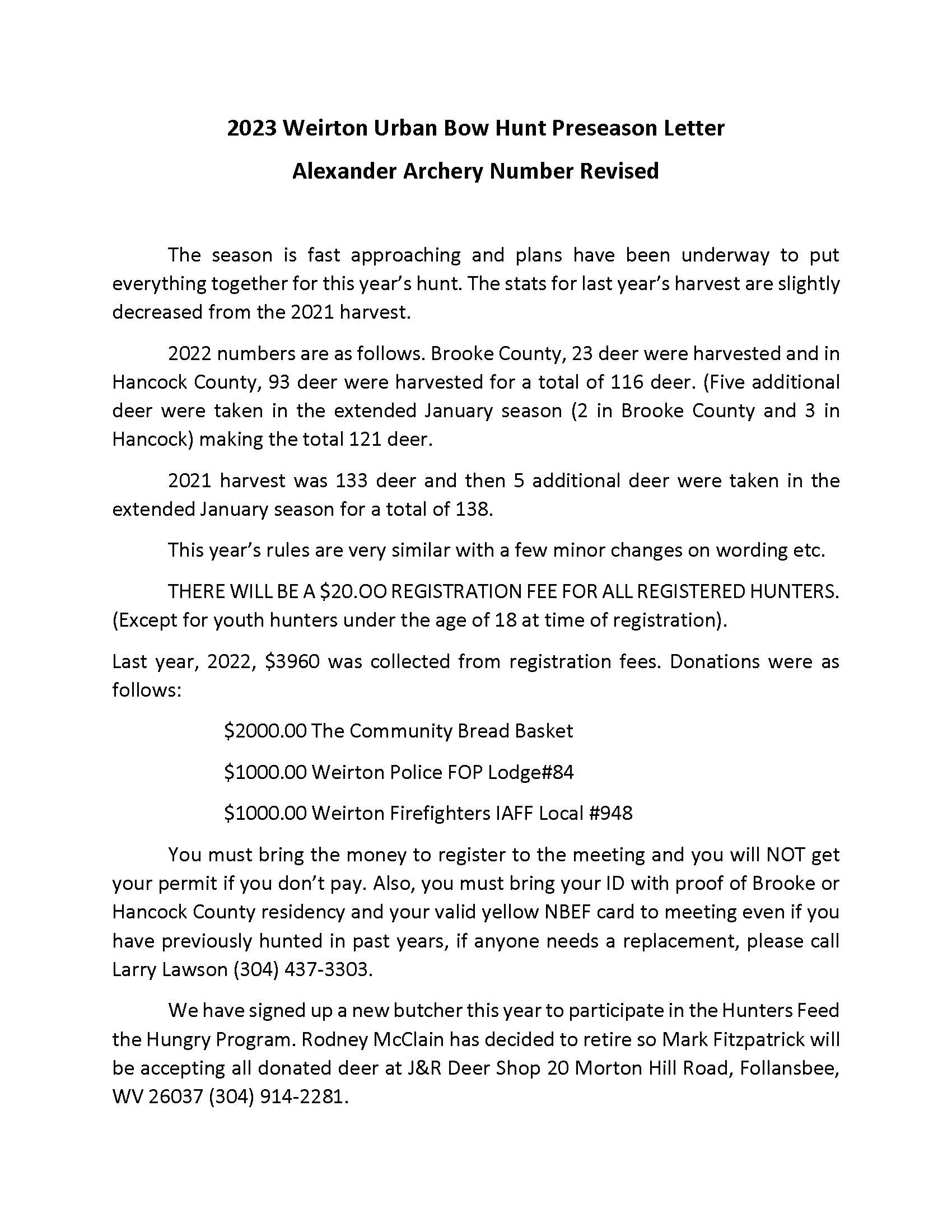 2023 Weirton Urban Bow hunt Preseason Letter_Page_1